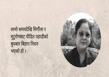 प्रतिनिधि सभा सांसद  पहाडीको निधन